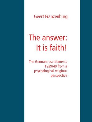 cover image of The answer--It is faith!